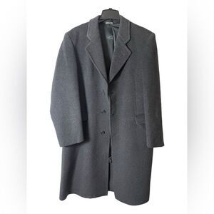 Sophisticated Charcoal Gray Wool Blend Coat by Stratojac